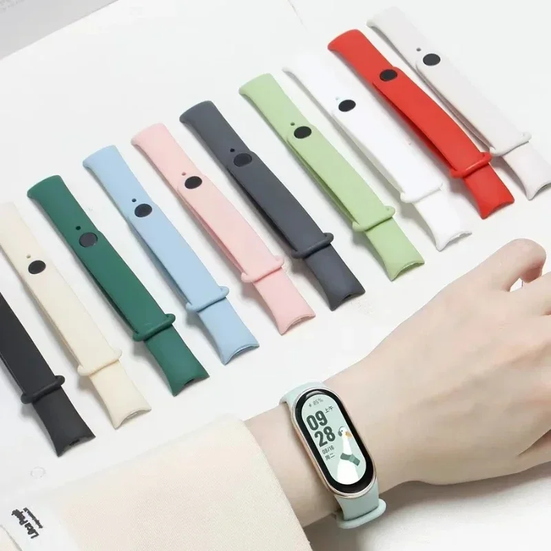 Soft Silicone Strap for Xiaomi Mi Band 10/9/8 Sport Replaceable Wristband Accessories for Mi Band 8/Mi Band 9 Wrist Strap Correa