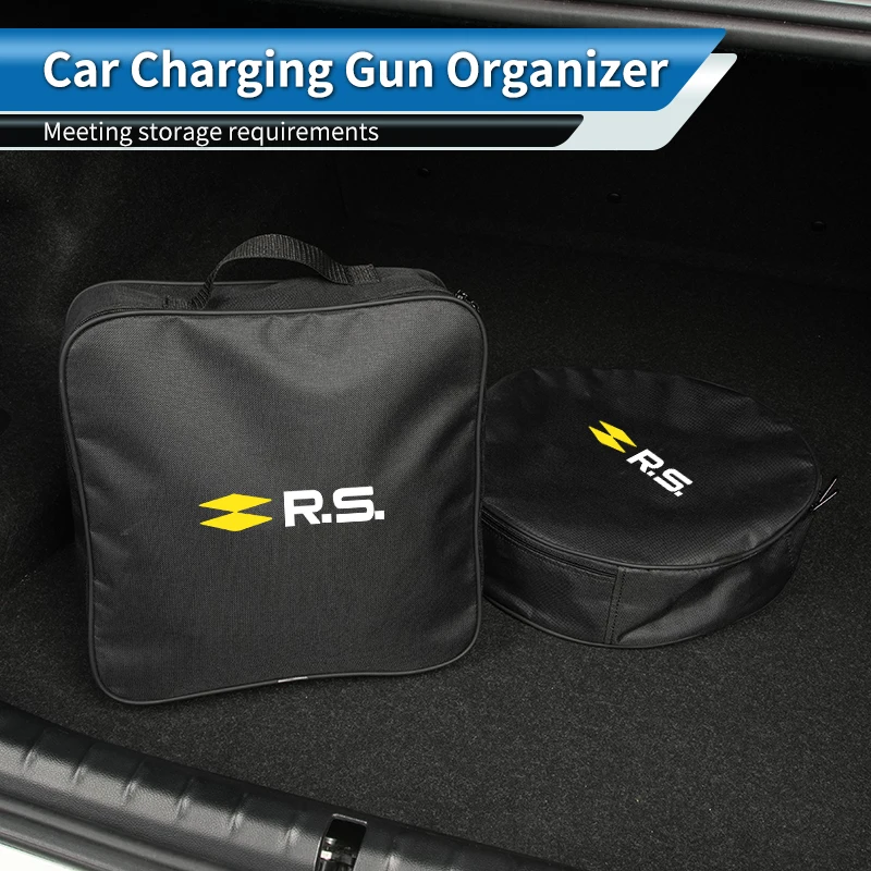 

Oxford Cloth Car Charging Gun Storage Bag Trunk Small Storage Bag For Renault RS Performance Scenic Logan Megane Koleos Sandero