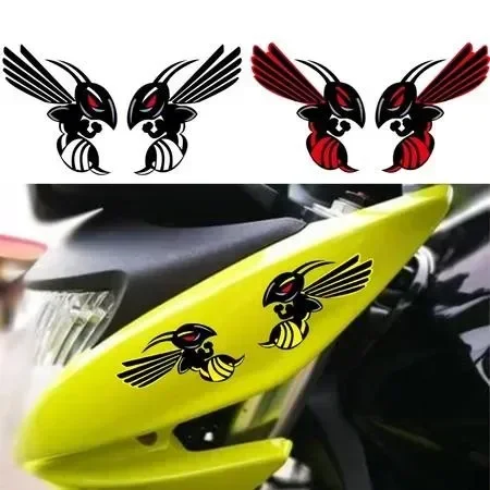 Adesivos refletivos para motocicleta jdm bumblebee, 2 peças, porta de carro, tanque de combustível, vinil, capacete de corrida, acessórios de decoração, decalques