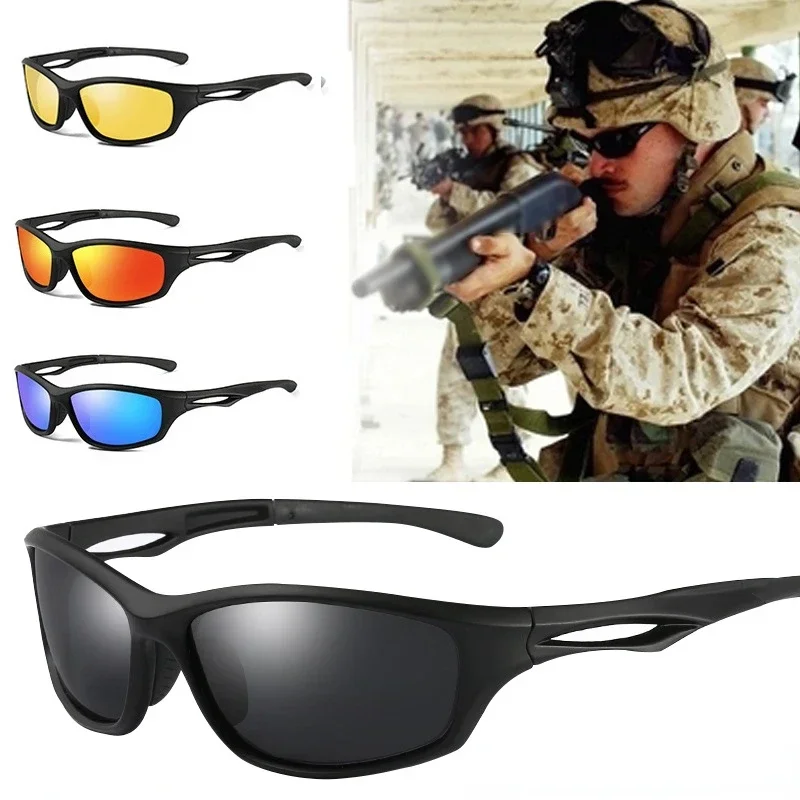 Men Polarized Sunglasses 2024 Frame Outdoor Tactical Sun Glasses Driving Male Brand Design Military Eyewear Gafas De Sol Hombre