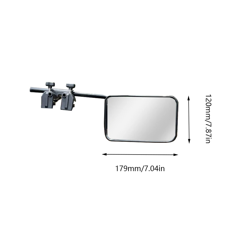 1 paire Rotatif De Remorquage De Voiture Miroir De Verre de PP Réglable Rétroviseurs De Remorquage Universel clipsable Rectangle Forme Miroir Latéral