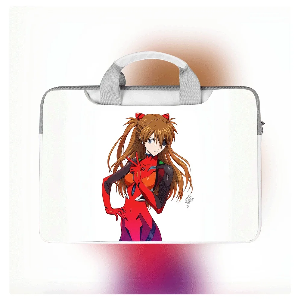 

EVA Anime Peripheral Cartoon Print Laptop Shoulder Bag 12 14 16 Inches Waterproof and Shockproof PU Notebook Protection Bag Gift