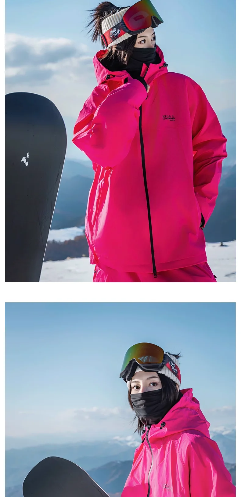 John Snow 2025 Neuer Unisex Ski-Anzug für Einzel- und Doppelbretter, Locker Geschnittener Wasserdichter Wärmehaltender Skianzug mit Skihose und Skijacke – Detail 34