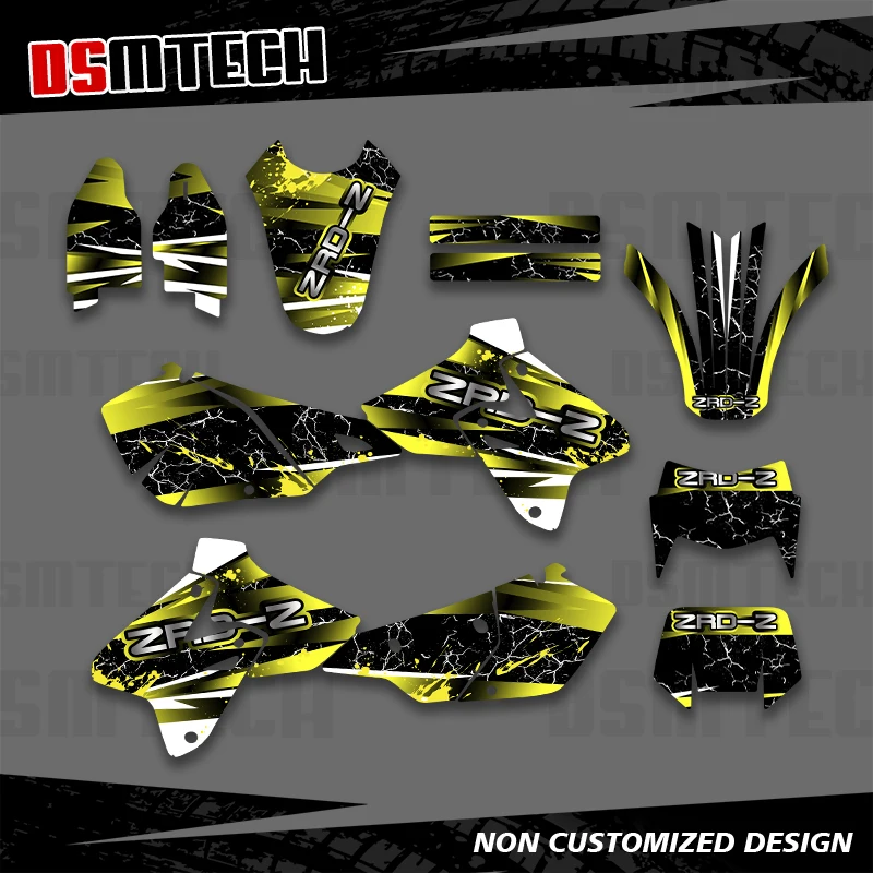 

DSMTECH For SUZUKI DRZ400 SM S E DRZ 400 SM S E 1999-2022 Full Graphics Decals Stickers Motorcycle Background Custom Number Name