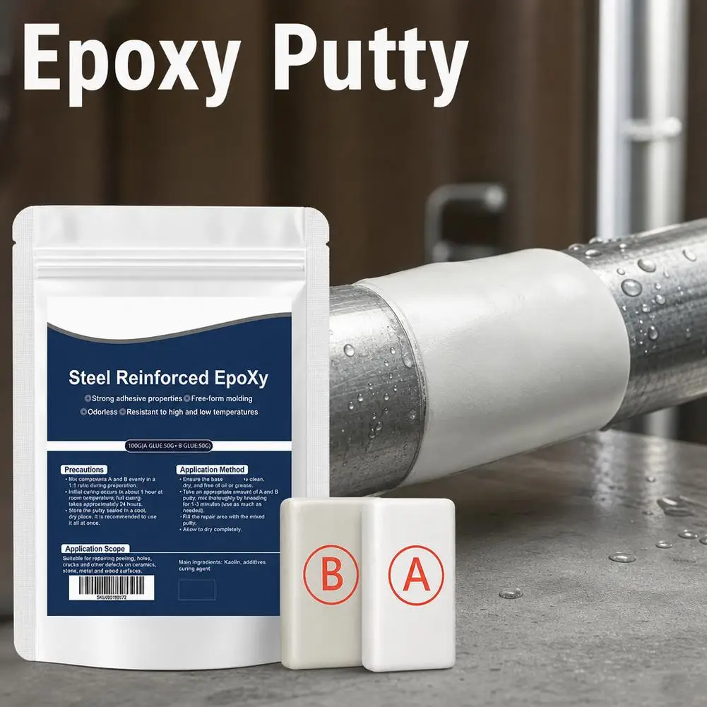 Repair Bonding Glue,Waterproof Heat Resistant Structural Adhesive,Versatile Use On Metal,Wood,Plastic Automotive Engine Block