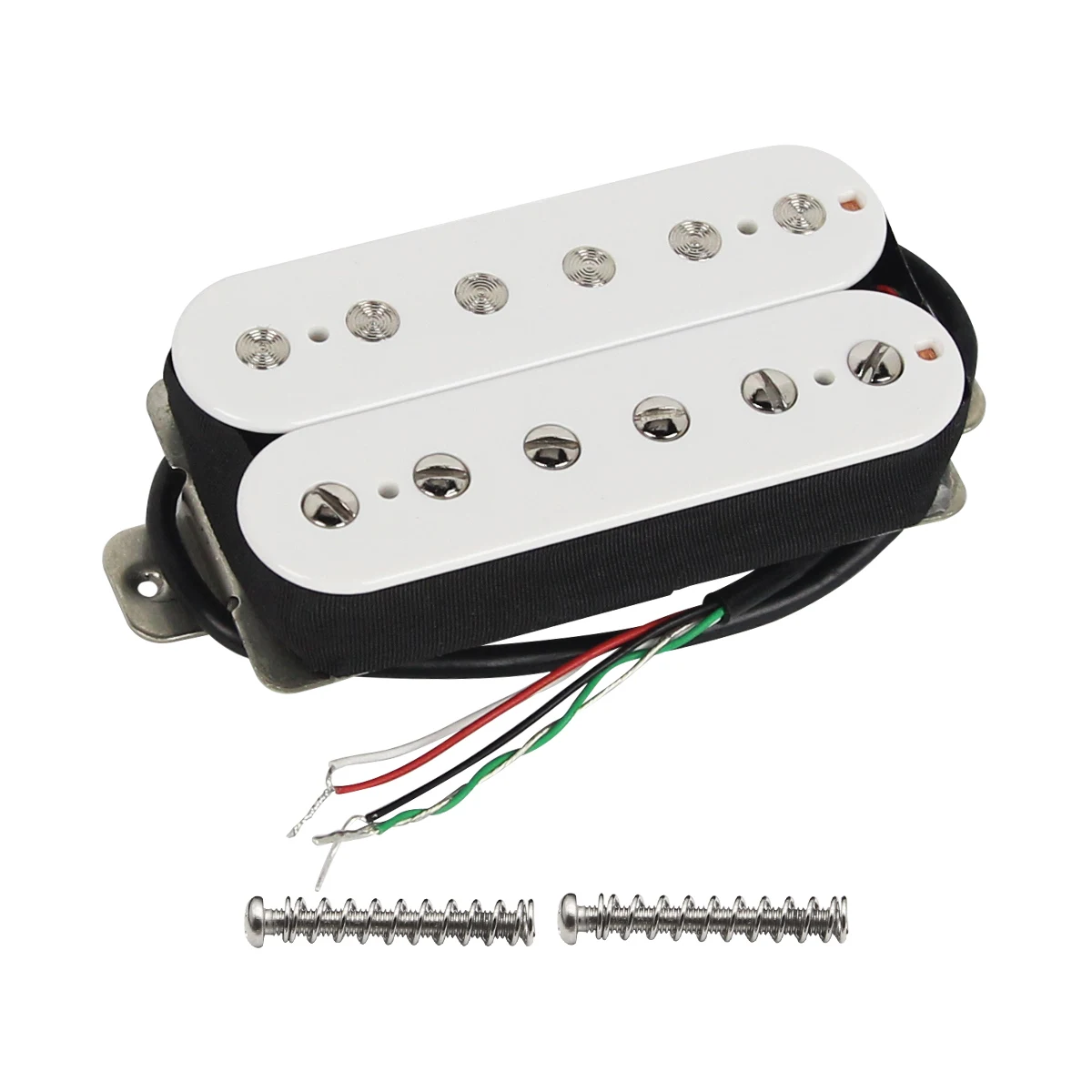 FLEOR Alnico 5 Double Coil Humbucker Electric Guitar Pickup White Guitar Parts Accessories