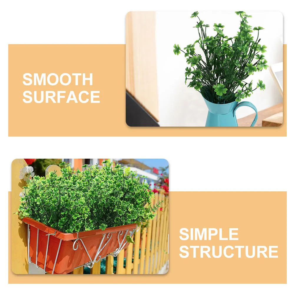 

3pcs Four Leaf Clover Decorative Flowers Artificial Greenery Stems Faux Leaves For St Patrick'S Day Diy Wreath Flower