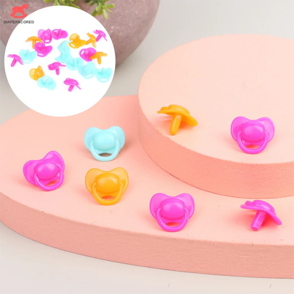 5/20Pcs Dollhouse Miniature Doll Pacifier Model Pretend Play Toys Doll Games Accessories Toys Baby House Pacifier Toy