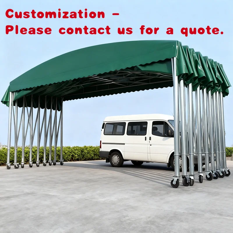

custom.Factory Customized Large Outdoor Folding Car Canopy Tent PVC Fabric Mobile Shelter Storage Sports Steel Frame Wedding