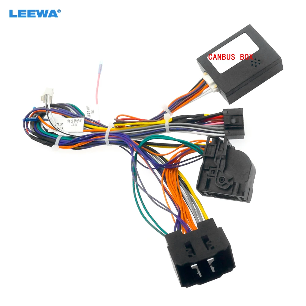 LEEWA Car 16pin Power Cord Wiring Harness Adapter With Canbus For Mercedes Benz Sprinter (19-22) Installation Head Unit #CA7803