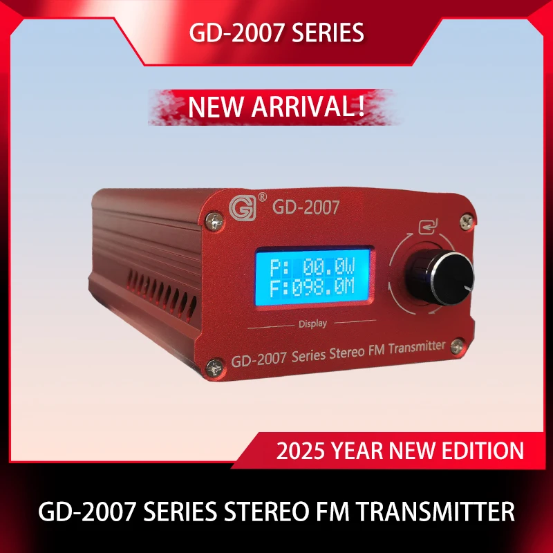 GD-2007 10W FM Transmitte Continuous Output (Q9)BNC Radios Station