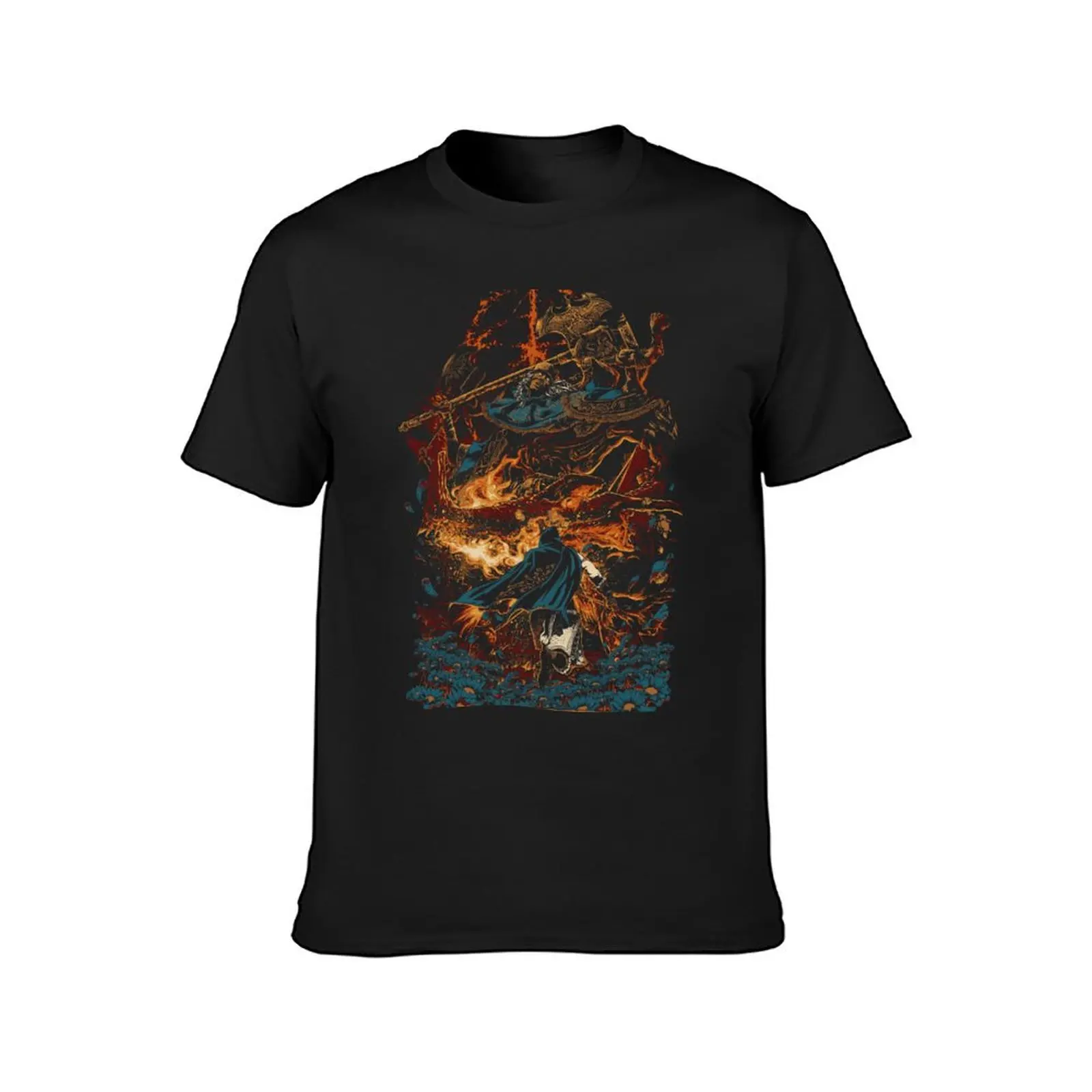 Fire and Flames T-Shirt kawaii clothes sublime tops mens big and tall t shirts