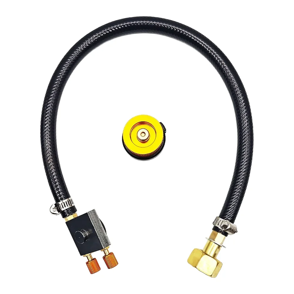 Cassette Adapter Equipped Inflation Valve with Pressure Relief for Safe For Outdoor Camping Gas Cylinder Refilling Operations