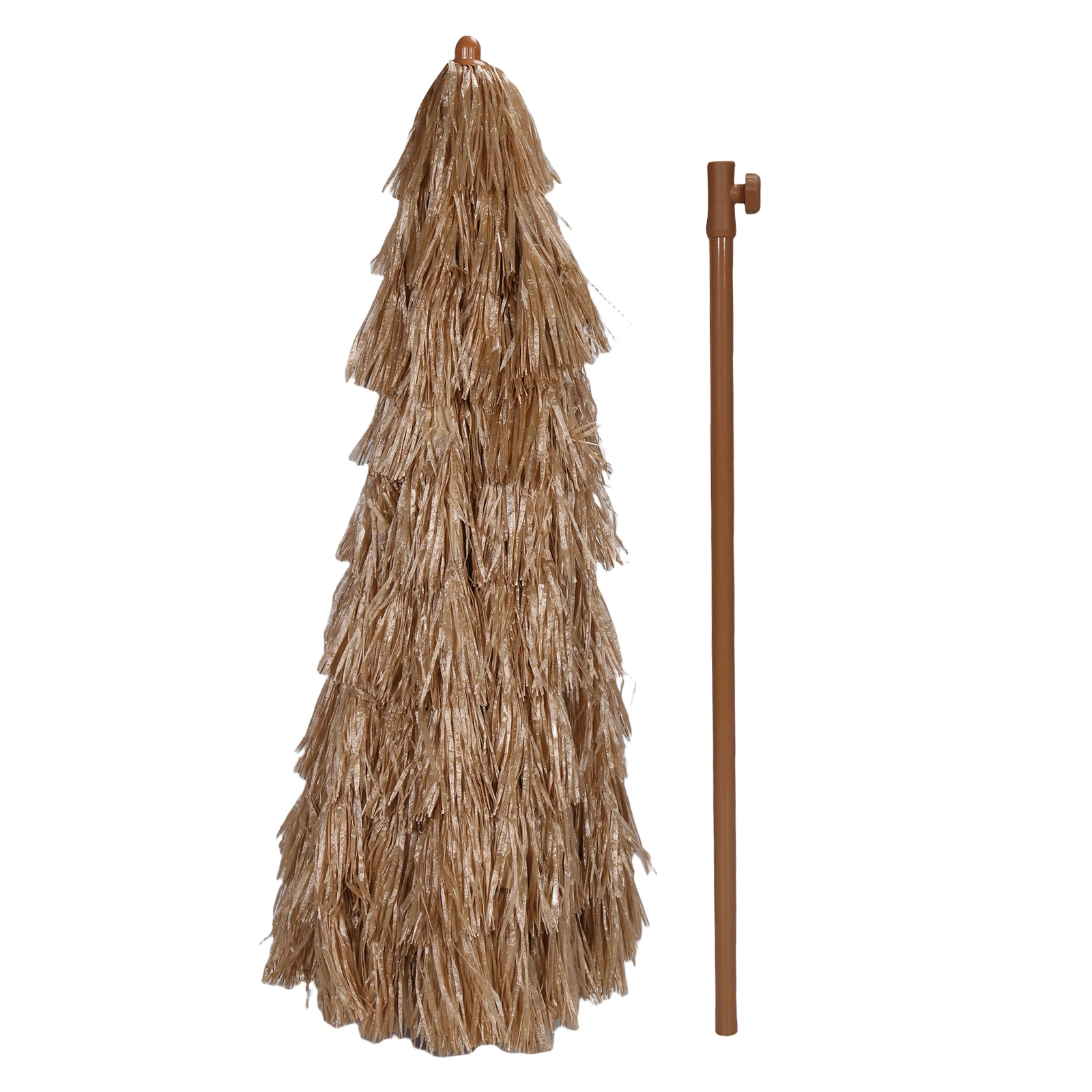 مظلة قش محاكاة خارجية بطول 9 أقدام مع 8 أضلاع مظلة تيكي خارجية لمطعم شرفة السوق #3