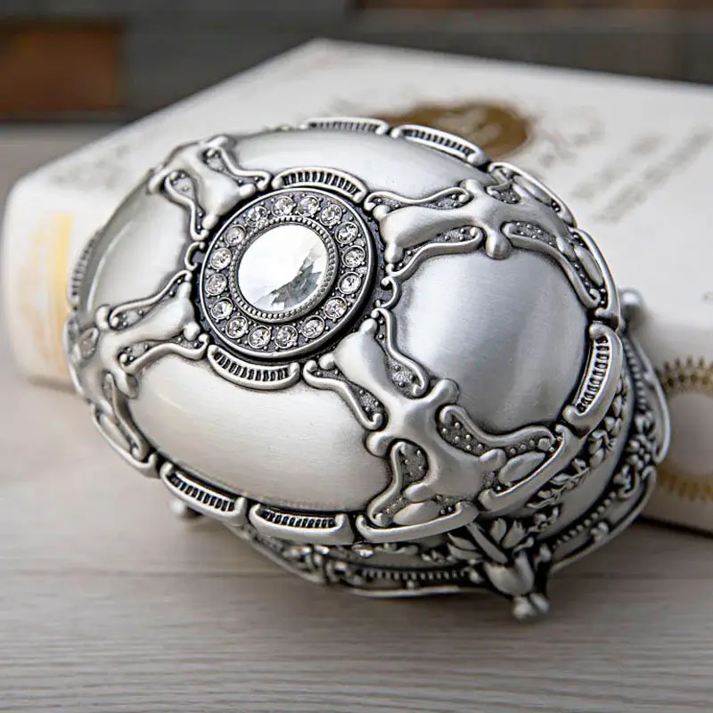 

Metal Tin Creative European Retro Jewelry Box High-end Jewelry Storage Box Wedding Birthday Gift