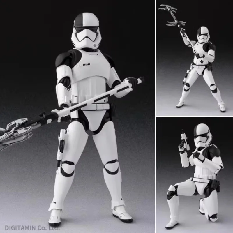 In Stock BANDAI S.H.Figuarts Original Star Wars First Order Stormtrooper Anime Action Figure Movable Joints Toy Gift for Kid