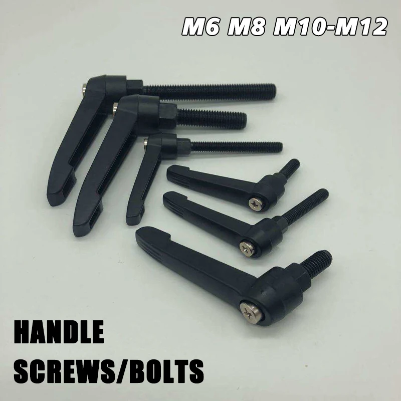 M6-M12 Adjustable Position Clamping Handle Screw Quick Release L-shaped Self-locking Rotary Handle 7-shaped Hand Tight Screw