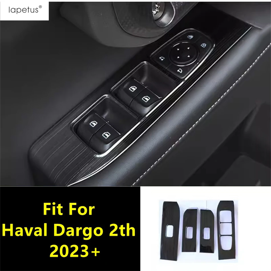 

Car Inner Door Armrest Window Lift Control Switch Panel Frame Cover Trim Accessories Interior Fit For Haval Dargo 2th 2023 2024