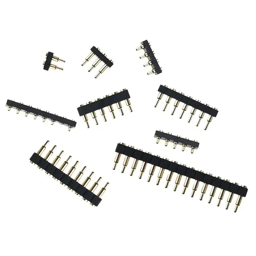 YUXI 2 Stück SMT Pogo-Pin 2 3 4 5 6 7 8 9 15-polig Federkontakt-Testprobe Ladeanschluss Abstand 2,54mm – Detail 6