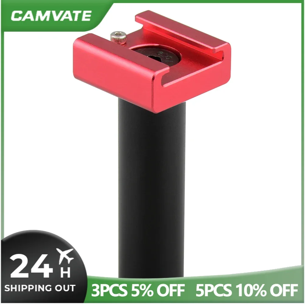 CAMVATEมาตรฐานยึดอะแดปเตอร์15มม.Rod (2นิ้ว) สำหรับกล้อง/ไฟLed/แสงแฟลช/ไมโครโฟนติดตั้ง