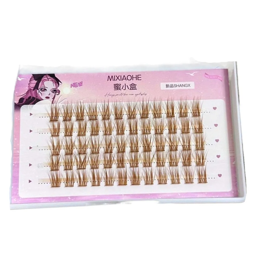 

60Clusters Individual Cluster Eyelashes DIY Makeup Fluffy False Eyelashes Cosplay Props Long Lasting Segmented Eyelashes Bundles