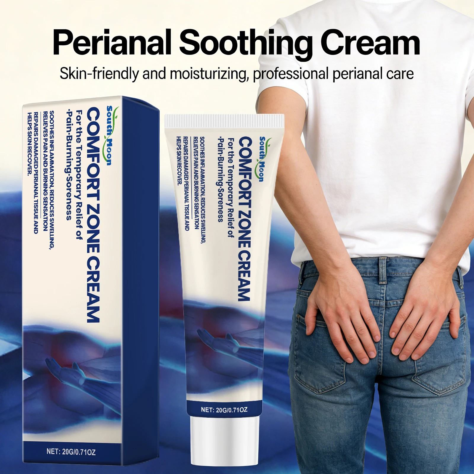 Body Care Cream for Perianal Pain Relief Soothing Swelling Repair Damaged Perianal Tissue Reduce Itching Comfort Body Cream