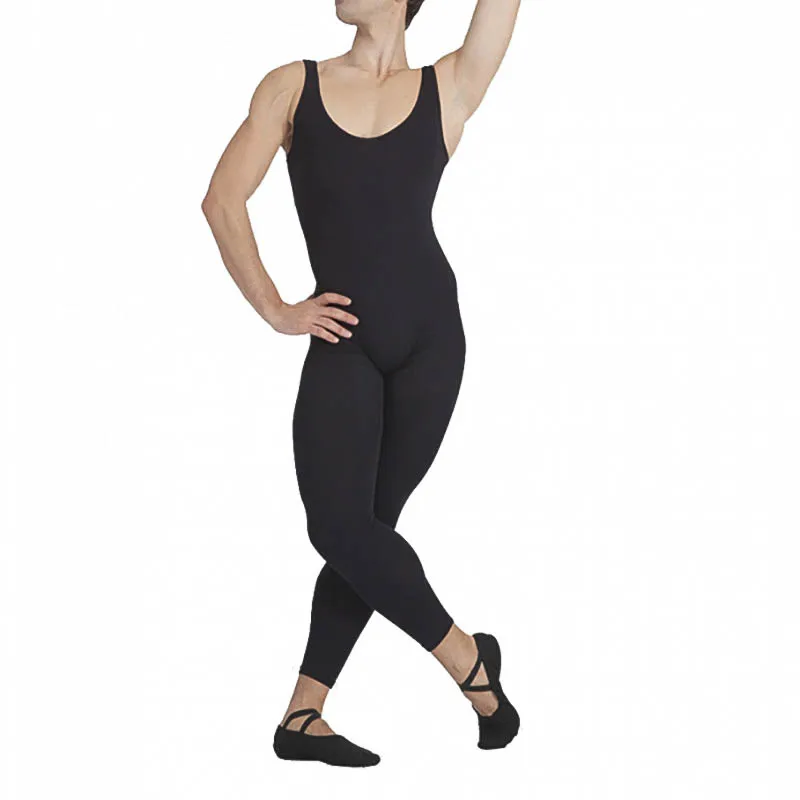 Speerise hombre cuello redondo camiseta sin mangas LICRA gimnasia Unitard Nylon adulto Nylon Ballet danza cuerpo completo mono Yoga sin mangas