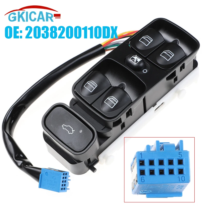 2038200110DX 2038200110 2098203410CX 2098203410 Window Master Switch For Mercedes Benz W203 C200 C220 C180 C230