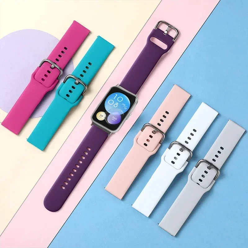 Silicone Band For Huawei Watch FIT 3 Strap Wrist watchband metal Buckle Sport bracelet fot huawei fit 2 fit3 correa Accessories