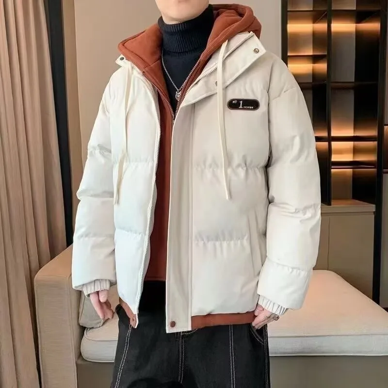 

Зимнее мужское теплое пальто, женская белая куртка с капюшоном Harajuku High Street, пальто на молнии, высокое качество, хит продаж, мужская одежда, новинка