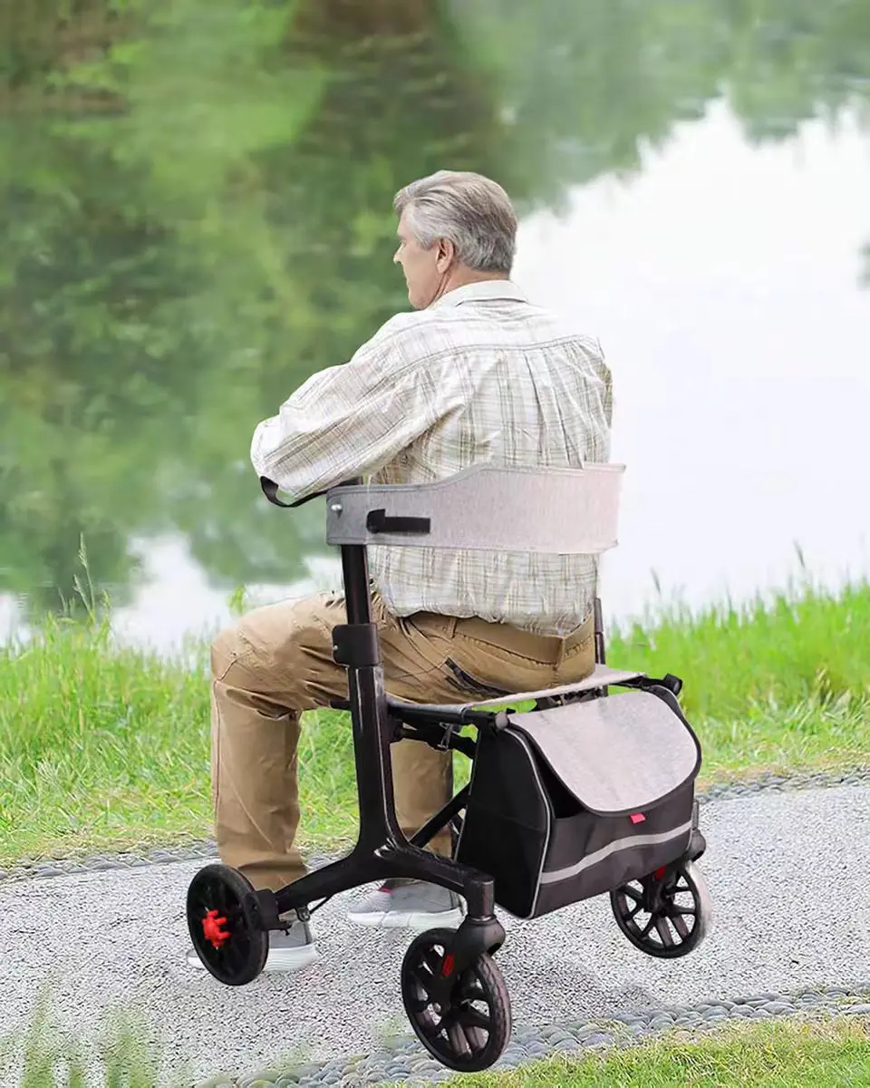 

Manufacture Handicapped Manual Carbon Fiber Foldable Lightweight Wheelchair Rollator BZ-MA07