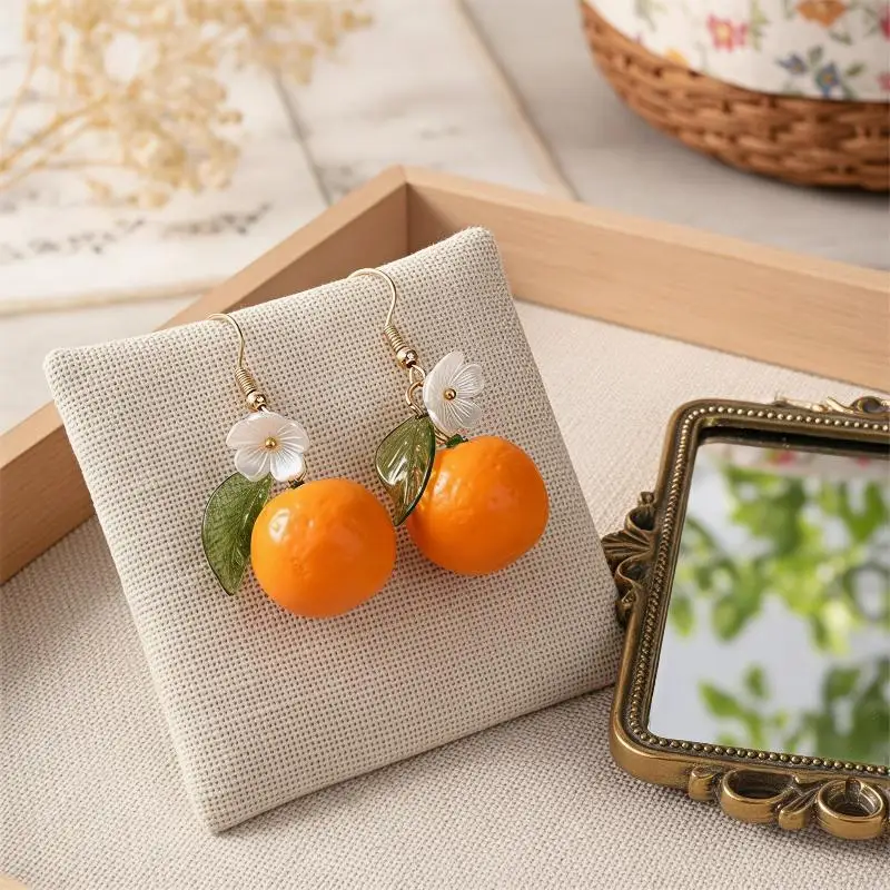 Cute Chunky 3D Fruit Pendant Earrings Fun Statement Jewelry for Women Party Wear Holiday Gifting Free Shipping