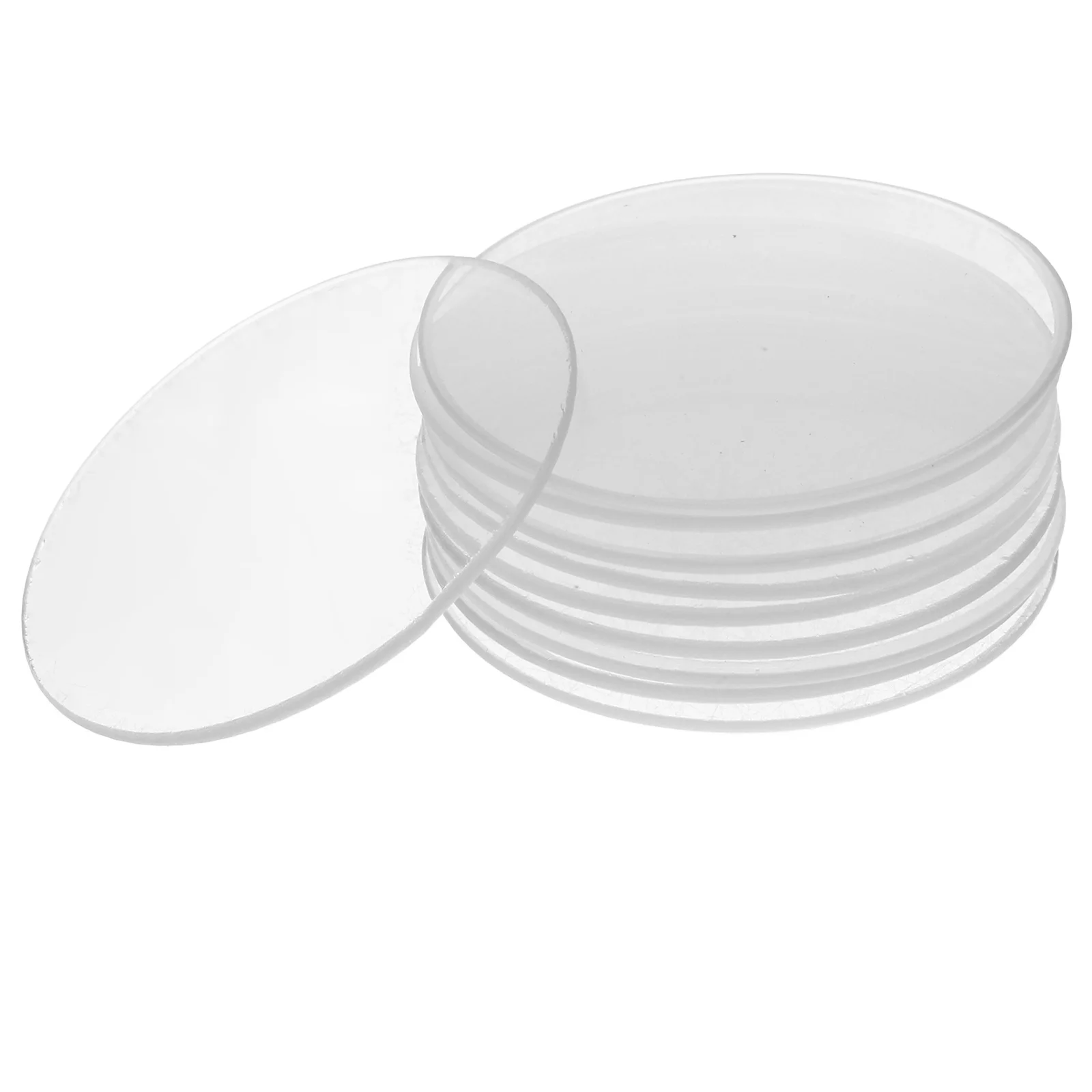 

10Pcs Thick Transparent Watch Glass Laboratory Cover Teaching Chemical Experiment Flat Beaker Glass Laboratory Watch Glasses