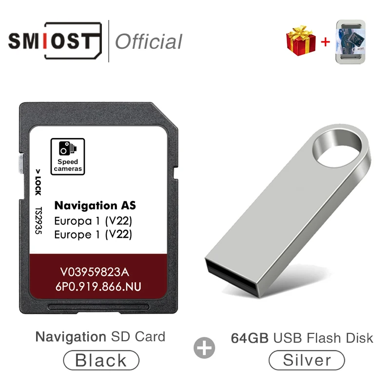

Navi Europe Map Memory Navigation 6P0 MIB2 SD Card Compatible for Seat Leon Ateca Toledo Alhambra Ibiza Car 2025 Sat Nav