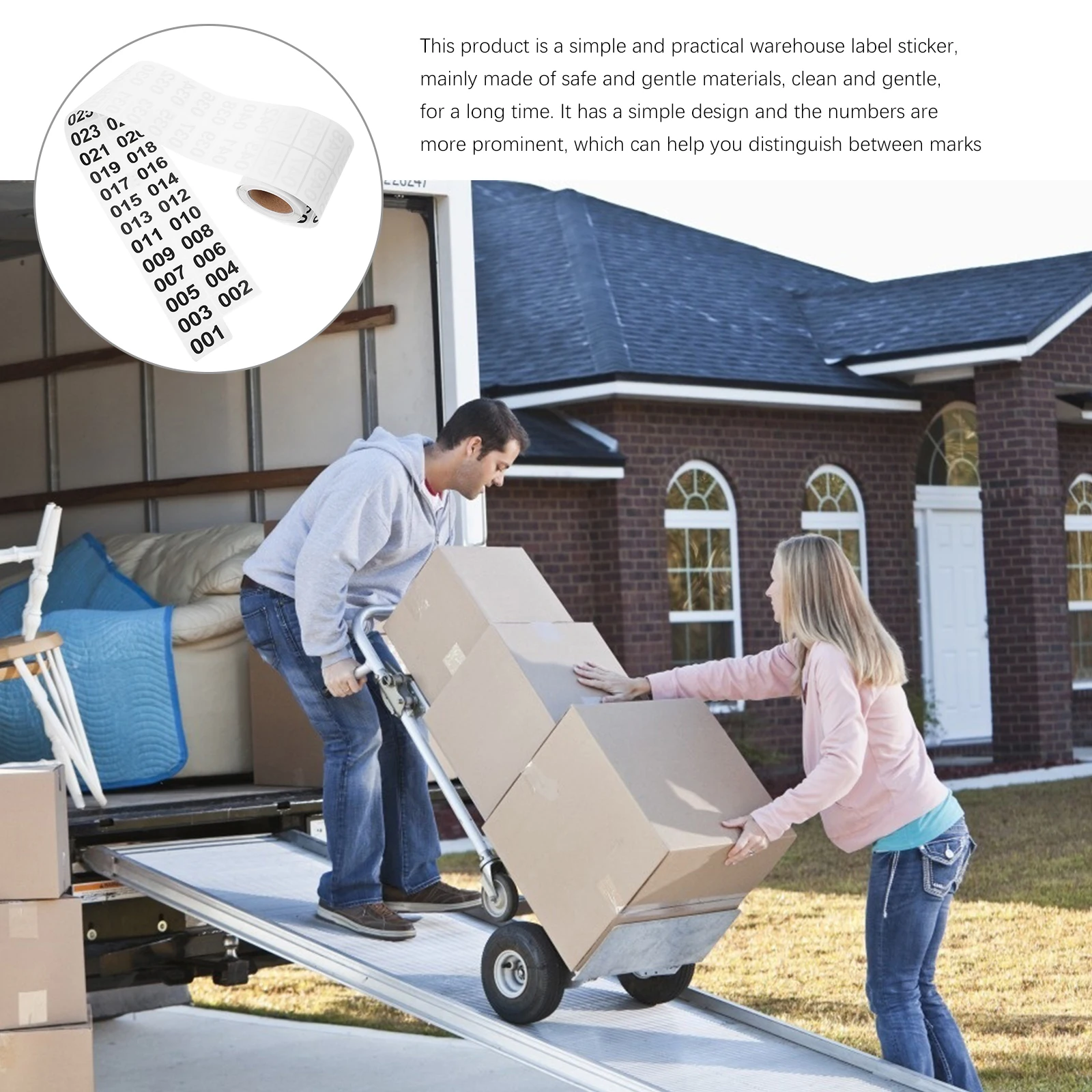 

Multi-Purpose 1 Roll Self-Adhesive Pasters For Warehouse Home Goods Labeling Serial File Folder Label Markers Warehouse