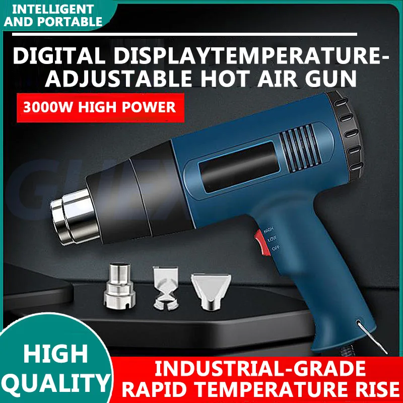 

2000W Industrial Electric Hot Air Gun Digital Display Car Film Heat Gun Air Dryer For Soldering Thermal Blower/Shrink Wrapping