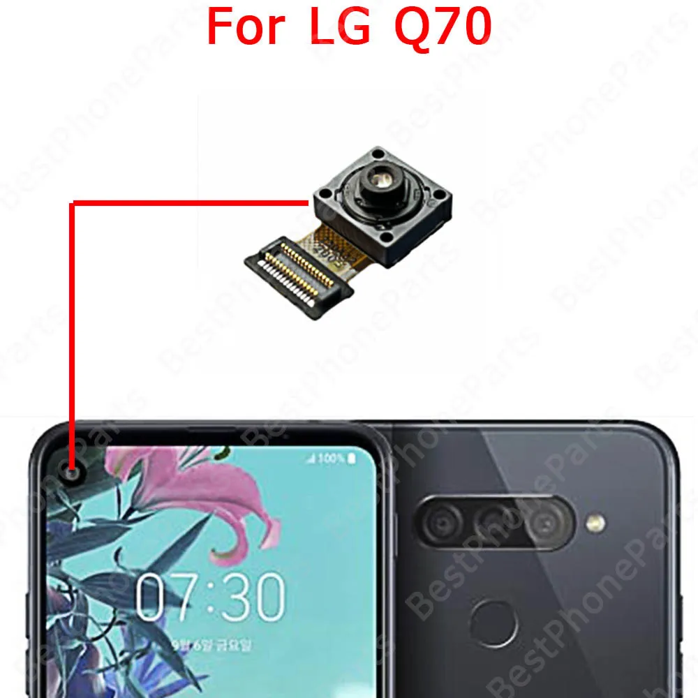 Selfie Front Rear Camera Module For LG Q6 Q7 Q8 Q9 Q60 Q70 Backside Back View Big Facing Camera Replacement Flex Cable