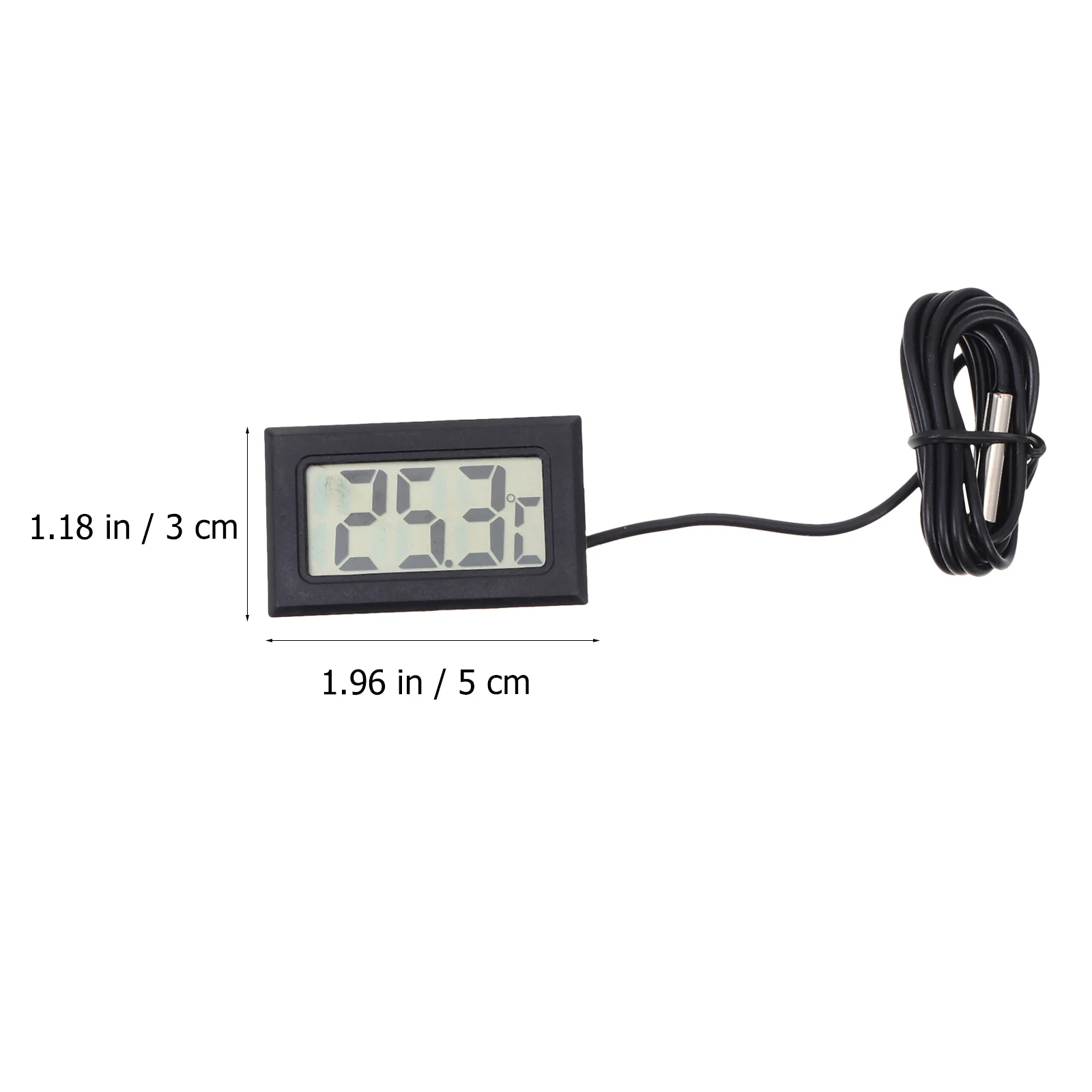 

2 pcs Digital Thermometer Mini Temperature Humidity Monitor Gauge for Refrigerator Water Tank Mason Jar Large Screen