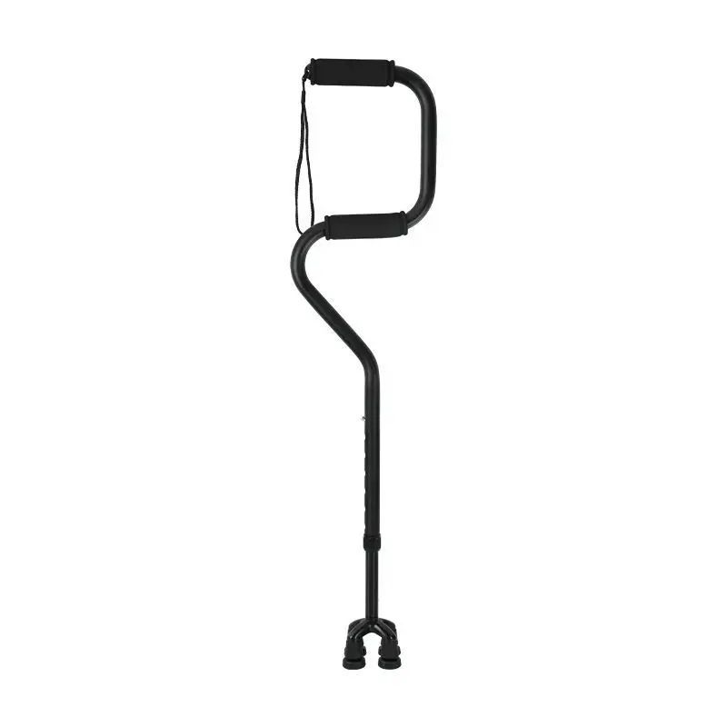 

Bow-shaped elderly crutches, ergonomic large four-legged non-slip assist crutches, retractable and adjustable