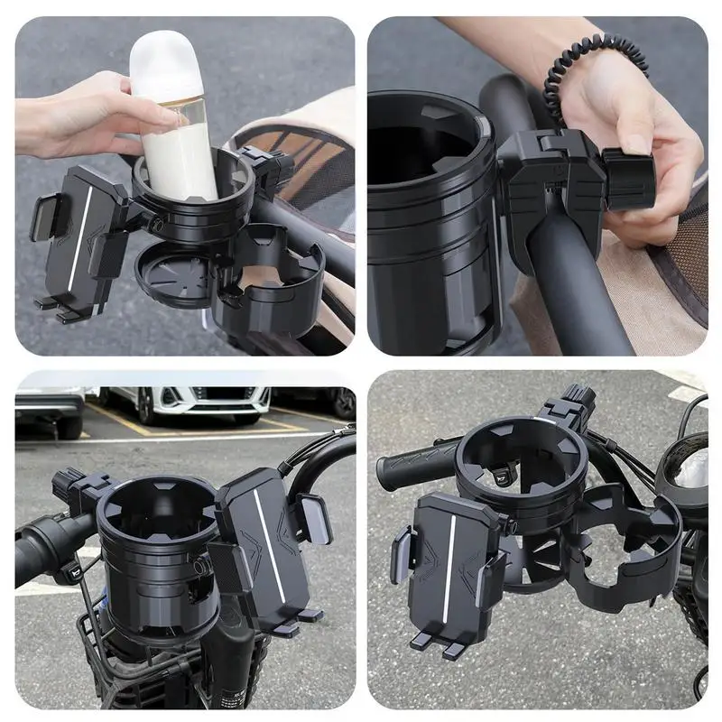 Adjustable baby Stroller Cup Holder 360Degree Rotatable Multipurpose Drink Holder User Friendly Drink Bottle Holder Space Saving