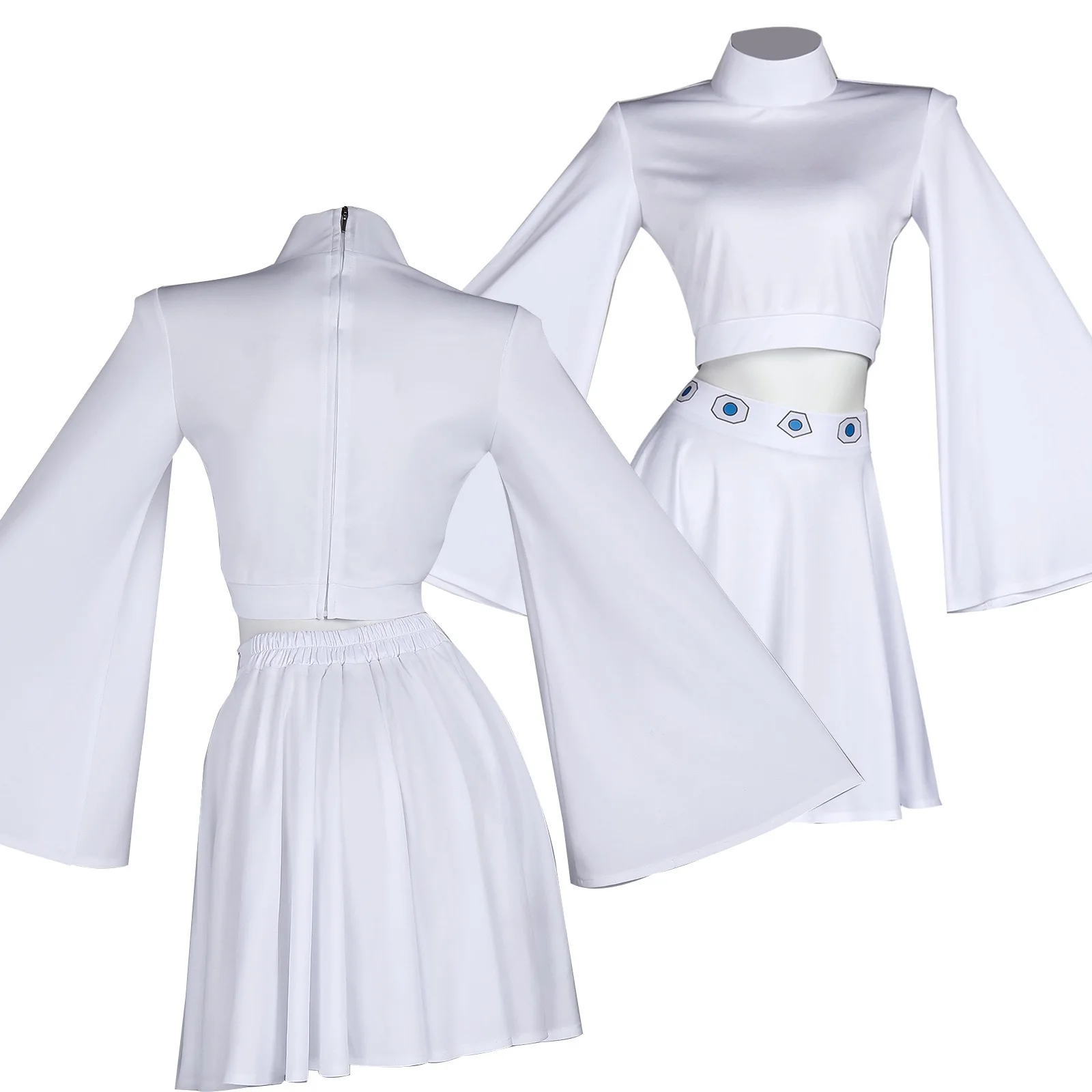 

Leia Cosplay Costume Disguise Women Girls Clothing Halloween Carnival Suit