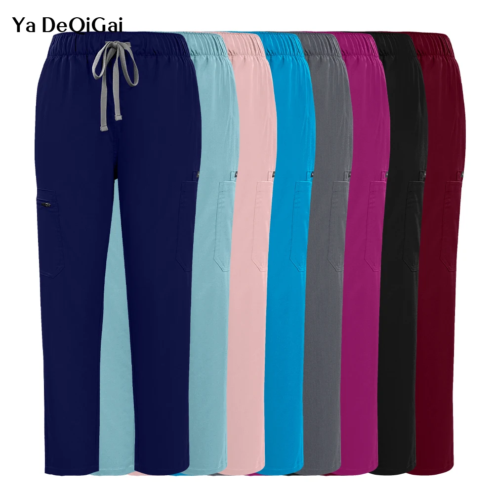 

Medical Scrubs Pants for Women Men Hospital Nursing Pants Dental Clinical Work Trousers Operating Room Surgical Bottom Wholesale