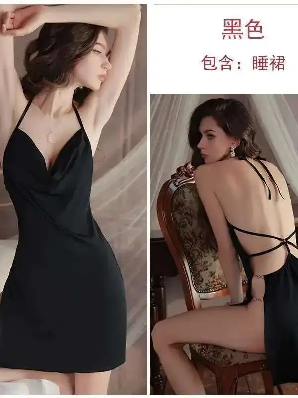 Hot sexy zoete satijn zijde kristal metalen ketting backless onregelmatige eenvoudige mini-jurk elegante charmante tanktops Koreaanse zoete AEGU