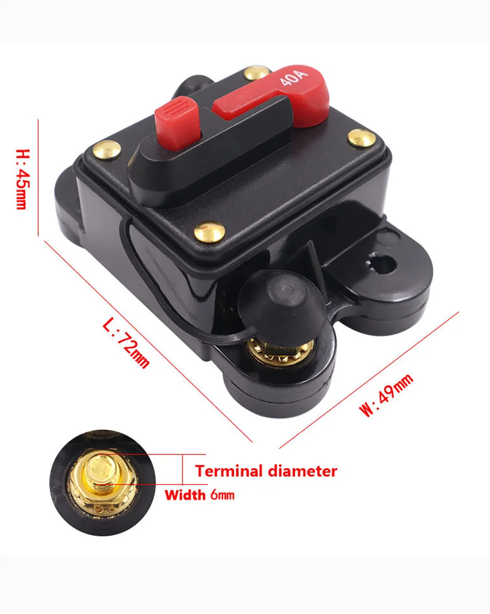 12V 24V 48V DC 30-300A protezione per auto batteria Mini circuito breakercon ripristino manuale Car Boat Manual Power Protect