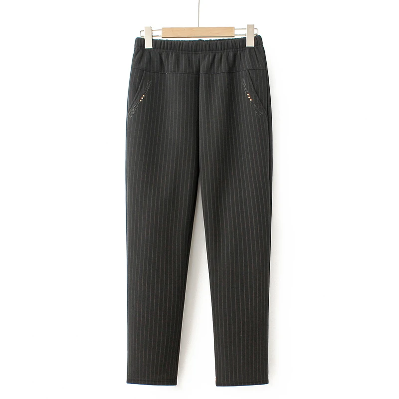 Elastic Waist Pants Spring Autumn Casual Straight Plus Size New Womens Loose Casual 6XL Artificial Gemstone Trousers Clothing