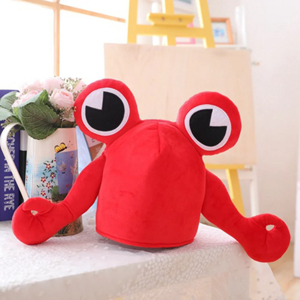 

Funny Crab Cap Headwear Cosplay Costume Party Photo Props Unisex Design Comfortable Wear Crab Hat Cartoon Hat Cosplay Headwear