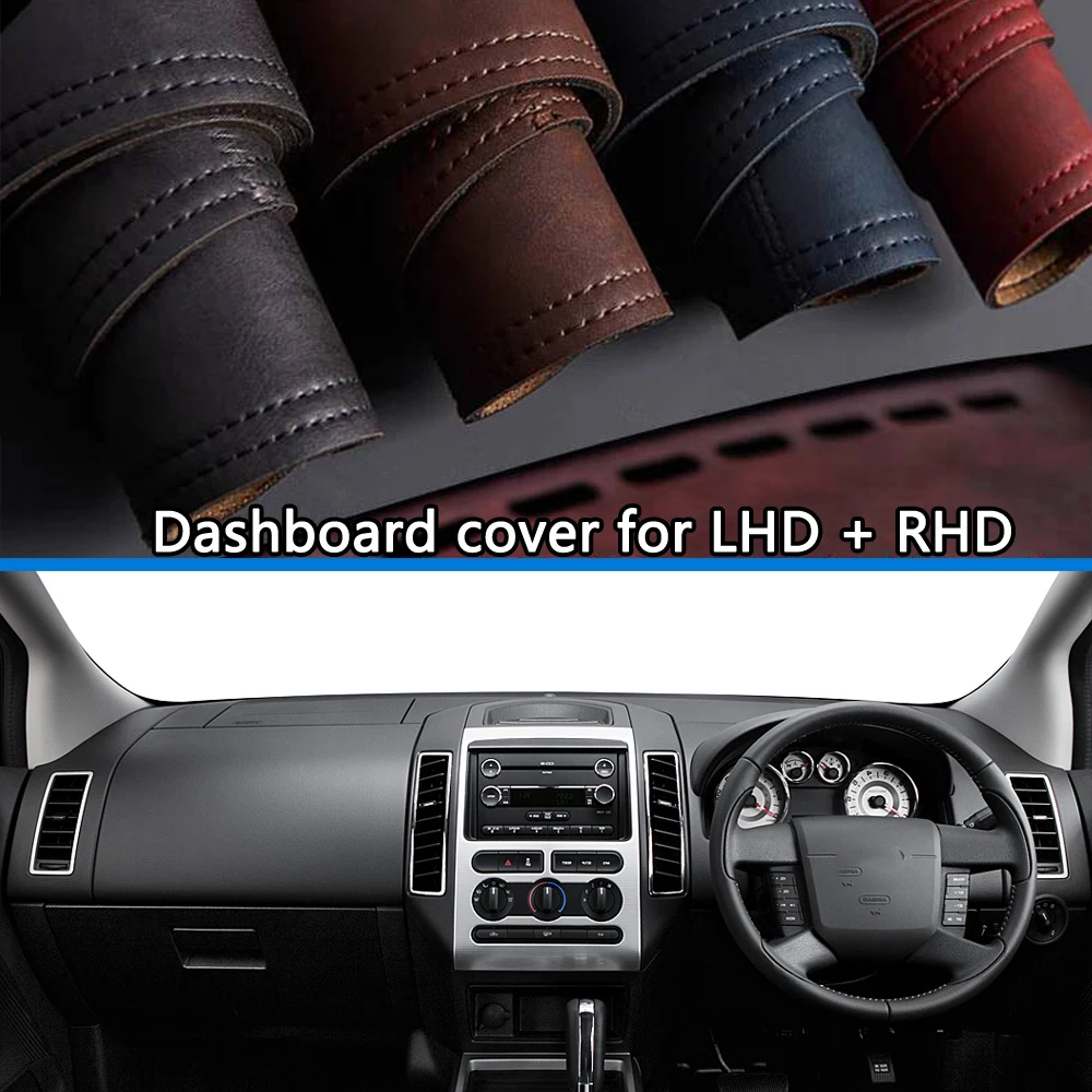 For Ford Edge 2006 - 2010 2007 2008 2009 Dashmat Dashboard Leather Cover Suede Dash Mat Pad Sunshade Accessories