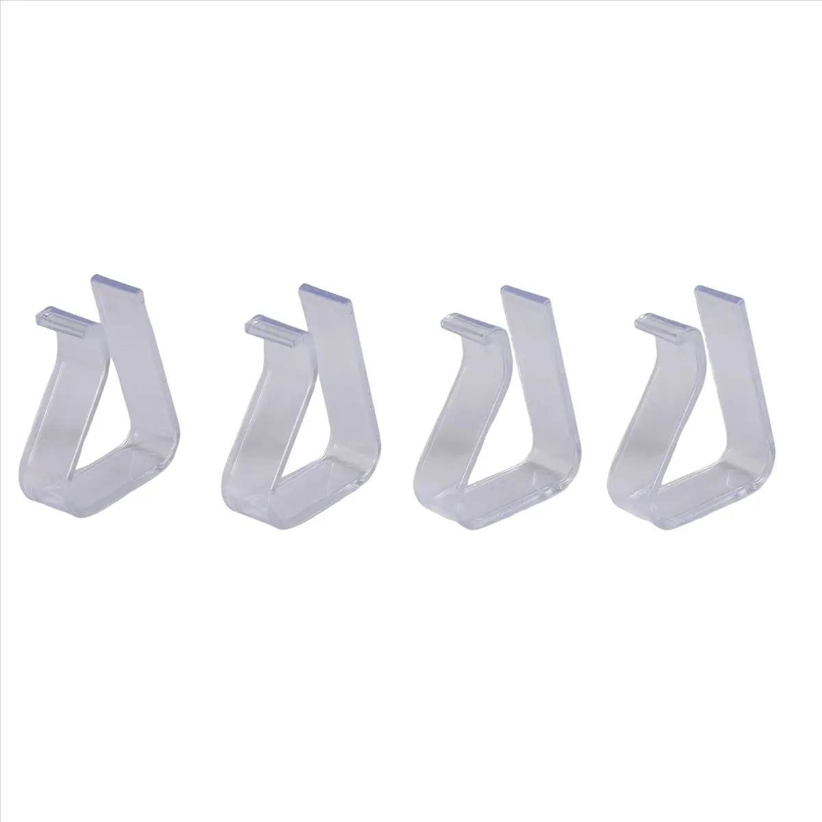 AA77 NEW 4 Pcs Home Party Clear Plastic 20mm-35mm Desk Table Cloth Clips