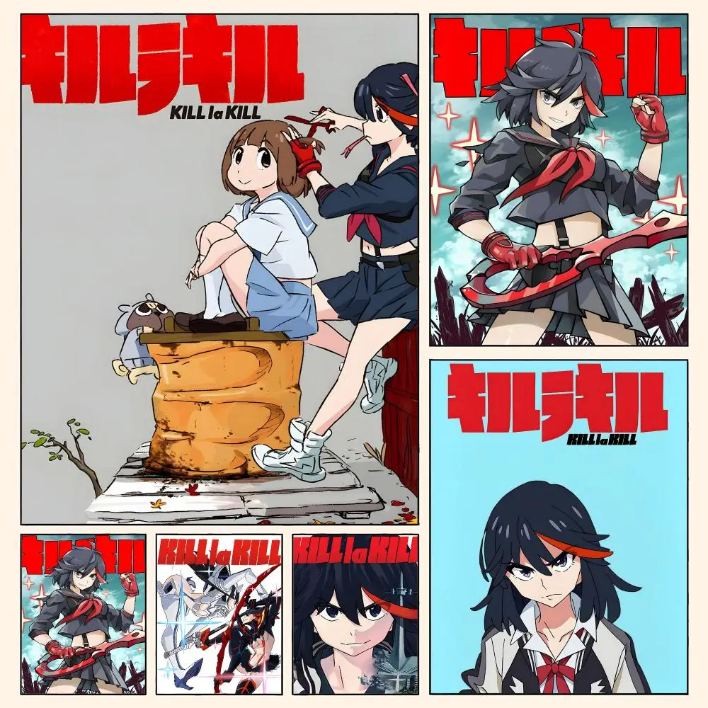Anime K-Kill La K-Kill Ryuko Matoi Poster Waterproof HD Modern Peel And Stick Wall Decor Living Room Dorm Garage