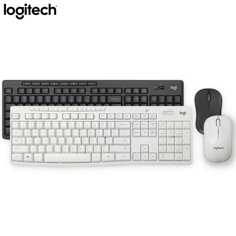 

Комбинированная беспроводная клавиатура и мышь Logitech MK295 — сверхтихий щелчок, нано-приемник USB, для дома и офиса, ПК/ноутбука